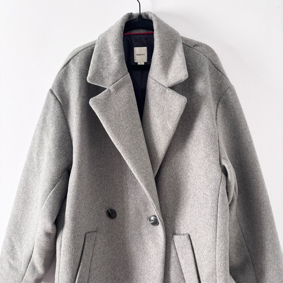 Maeve Relaxed Cocoon Wool Coat Jacket Notched Lapel Button Front Anthropologie - Picture 4 of 9